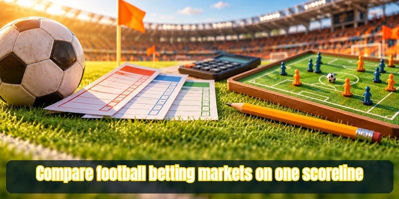 Compare football betting markets on one scoreline.