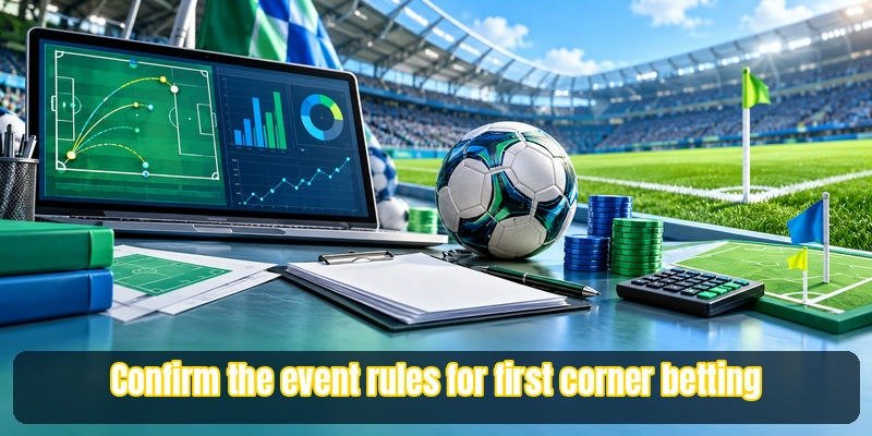 Confirm the event rules for first corner betting.