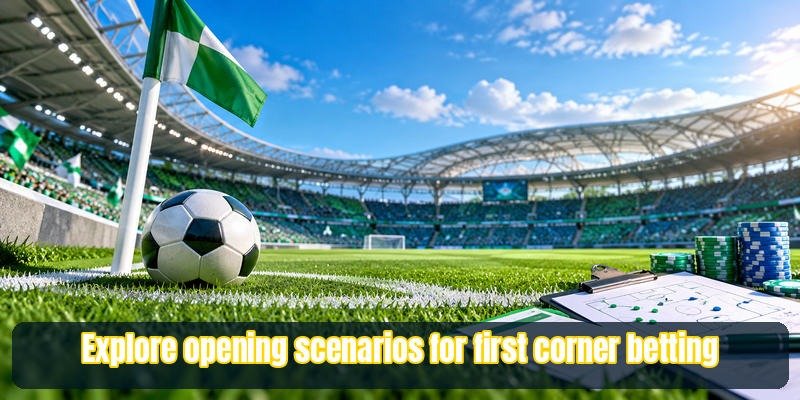 Explore opening scenarios for first corner betting.