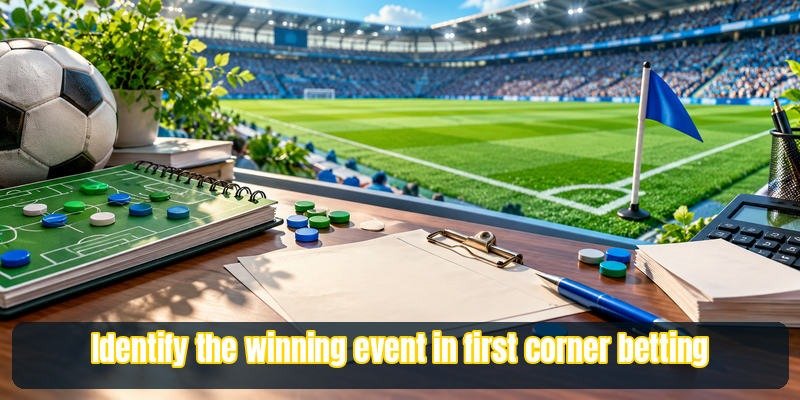 Identify the winning event in first corner betting.
